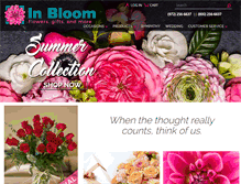 Tablet Screenshot of inbloomflowers.com